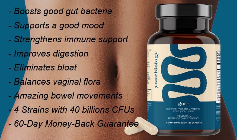 YourBiology Gut+ Best Probiotic for Bloating